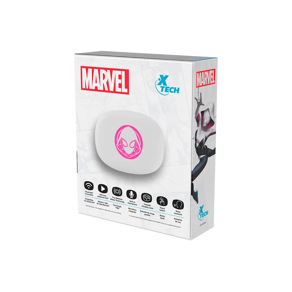 Audífono con Micrófono Xtech Ghost Spider Bluetooth Blanco - XTH-M701SG