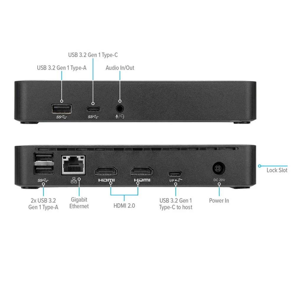Estación de Acoplamiento Targus USB-C HDMI Ethernet 65W Negro - DOCK310USZ