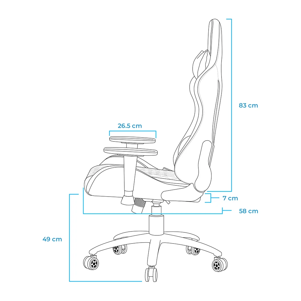 Silla Gamer Ergonómica Enkore Bravio Red Silla Gamer 2D ENC GC1002