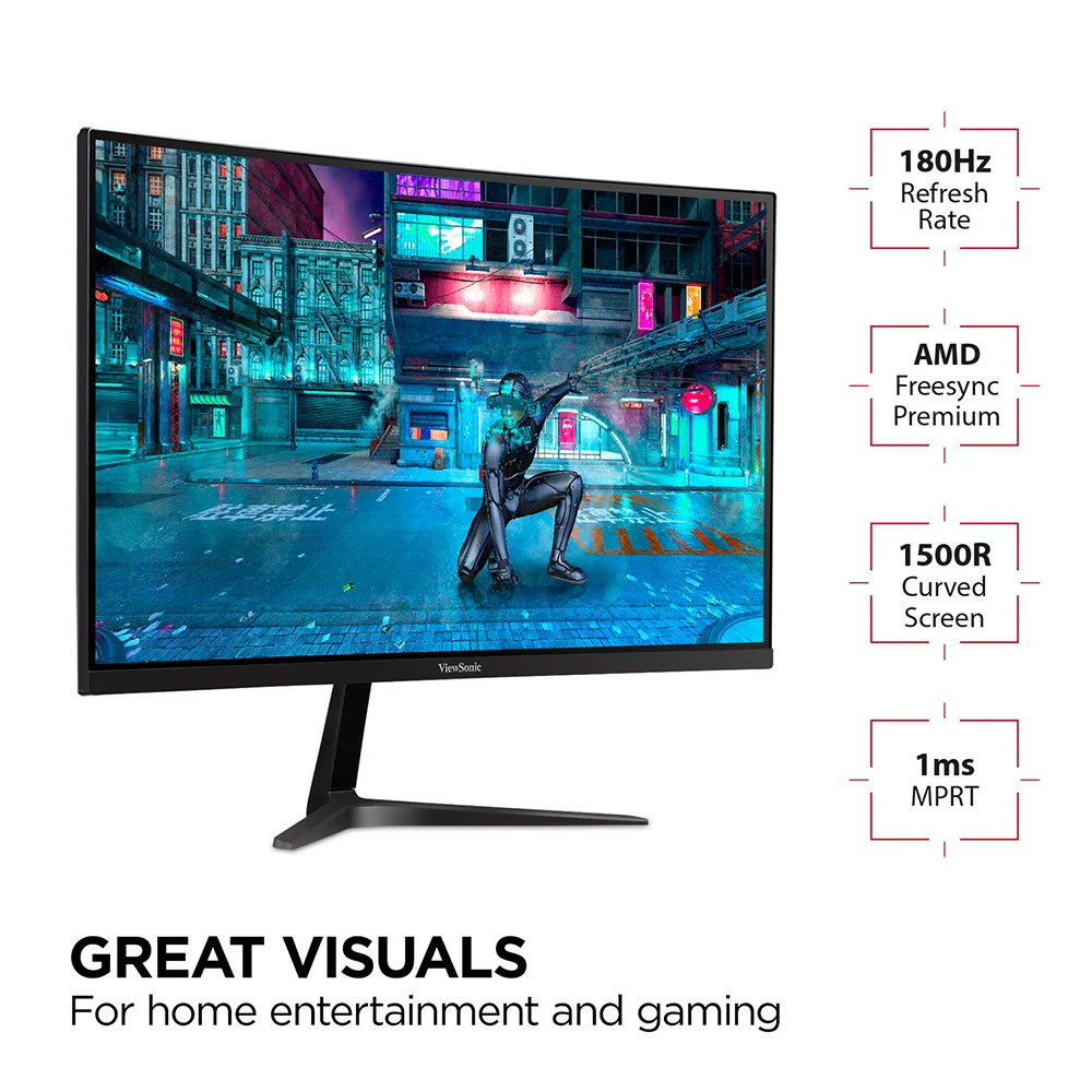 Monitor Gamer ViewSonic VX2718-2KPC-MHD 27" Curvo QHD 2560x1440 180Hz 1ms FreeSync
