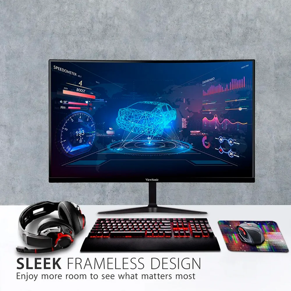 Monitor Gamer ViewSonic VX2718-2KPC-MHD 27" Curvo QHD 2560x1440 180Hz 1ms FreeSync