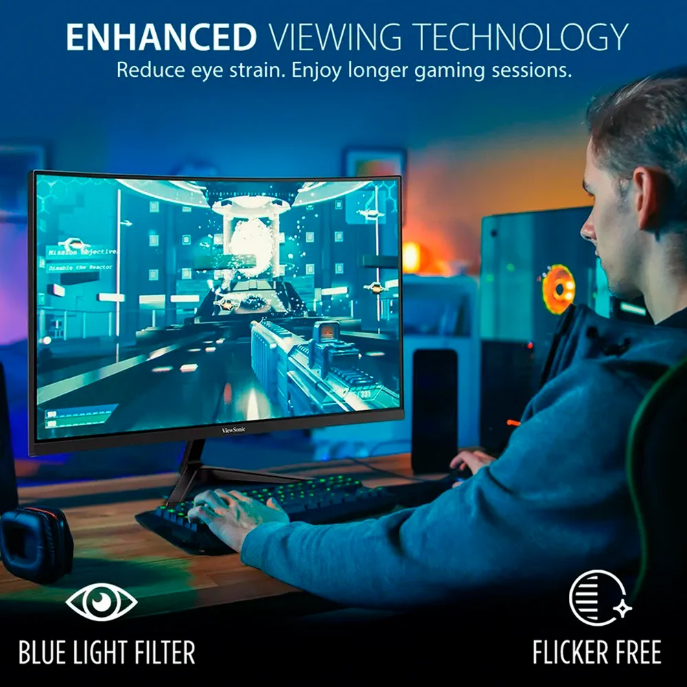 Monitor Gamer ViewSonic VX2718-2KPC-MHD 27" Curvo QHD 2560x1440 180Hz 1ms FreeSync