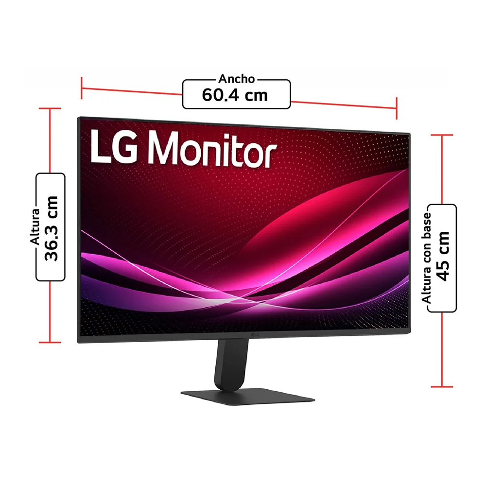 Monitor LG 27" FHD 1920x1080 IPS 120Hz Sin Bordes - 27U411A-B