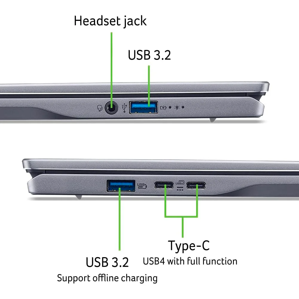 Laptop Acer Swift 14 AI - 14" WUXGA Táctil - AMD Ryzen AI 9 365 - 32GB - 1TB SSD - (NX.J1CAL.002)