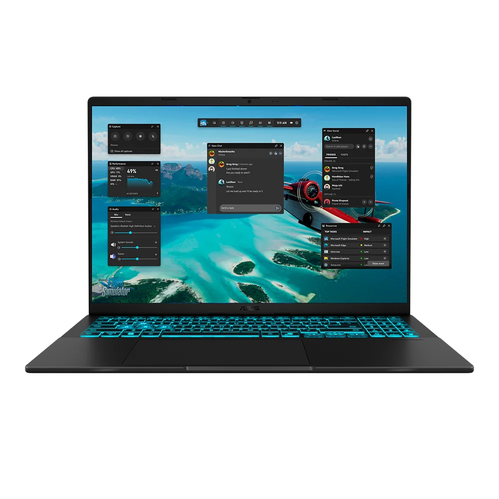 Laptop Gamer Asus V16 - 16" - NVIDIA 6GB - Intel Core 7 serie H - 8GB - 512GB SSD - (90NB15V1-M00KP0)