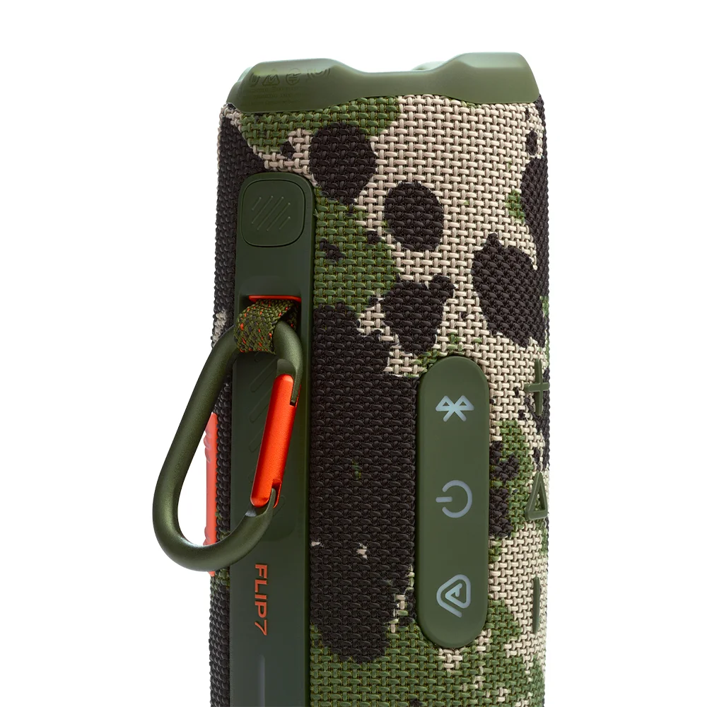 Parlante Bluetooth JBL Flip 7 Squad Camuflado con AI Sound Boost