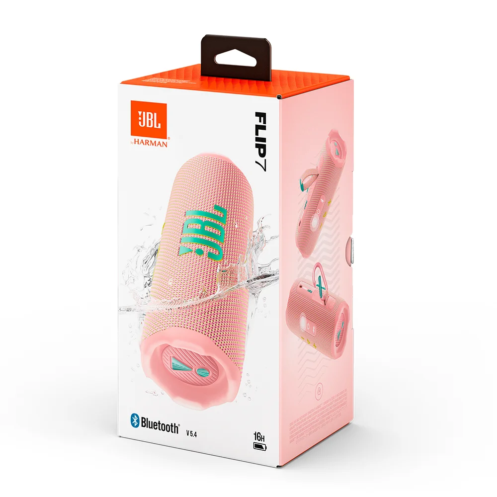 Parlante Bluetooth JBL Flip 7 Rosa Resistente al Agua con AI Sound Boost
