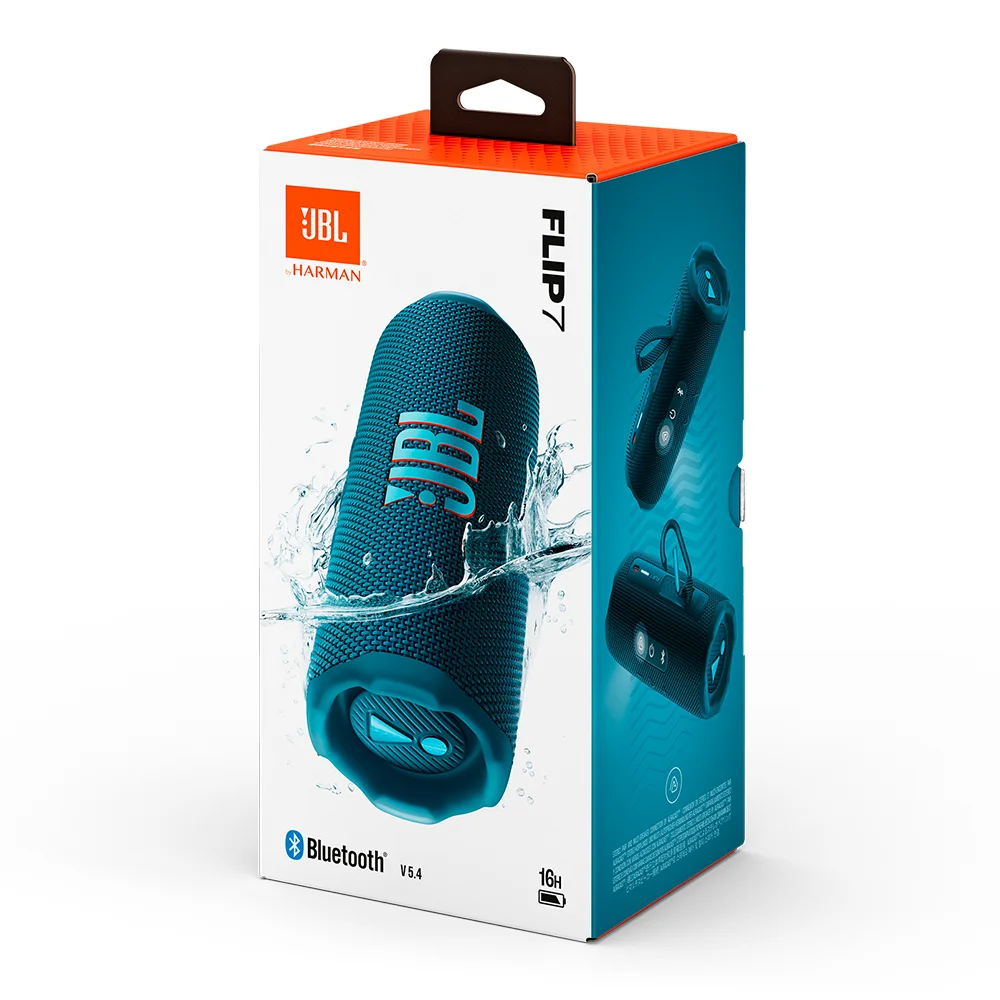 Parlante Bluetooth JBL Flip 7 Azul Resistente al Agua con AI Sound Boost