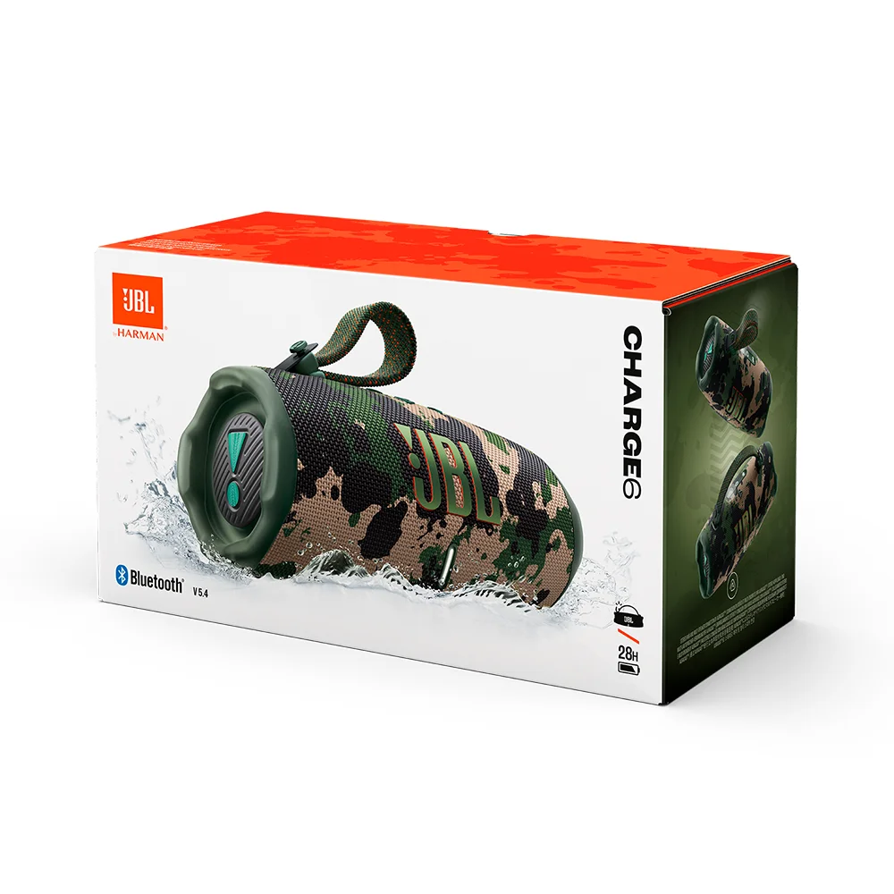Parlante Bluetooth JBL Charge 6 Squad Camuflado con AI Sound Boost