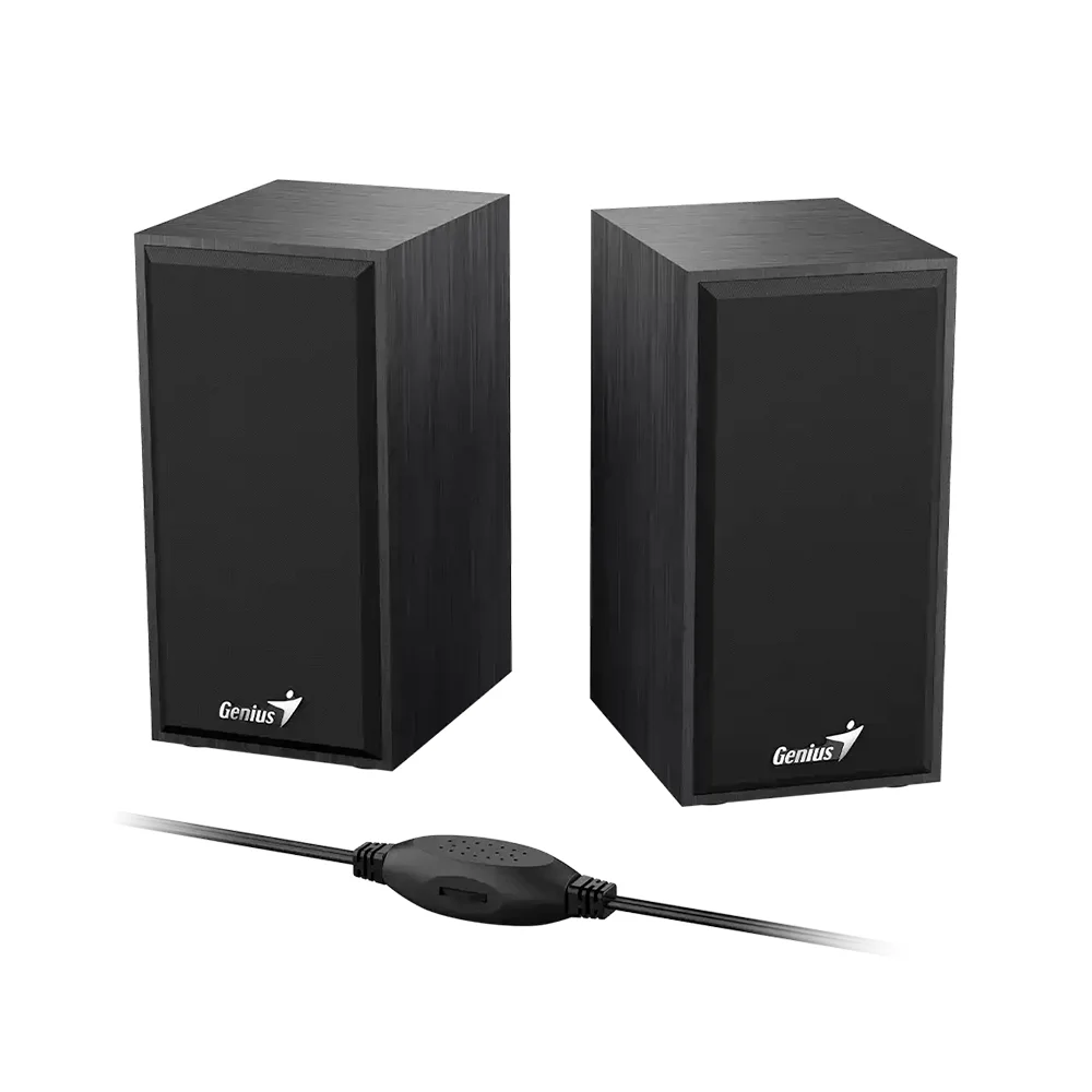 Parlantes Genius SP-HF180 USB 6W con Madera y Audio 3.5mm - 31730029401