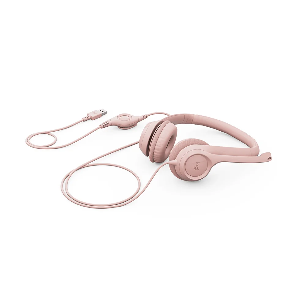 Audífono con Micrófono Logitech H390 USB Rosa - 981-001280
