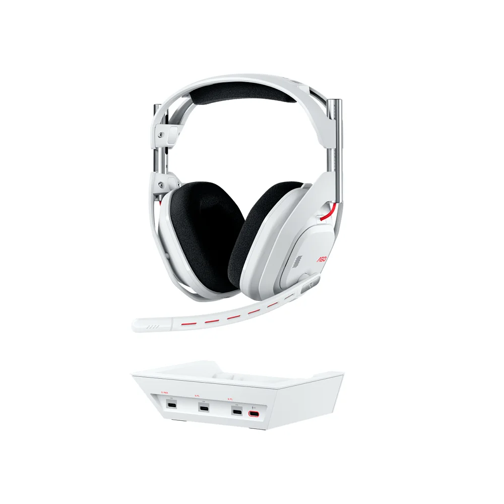 Audífonos Logitech G ASTRO A50 Gen 5 LIGHTSPEED 24 bits USB-C blanco con estación base - 939-002229