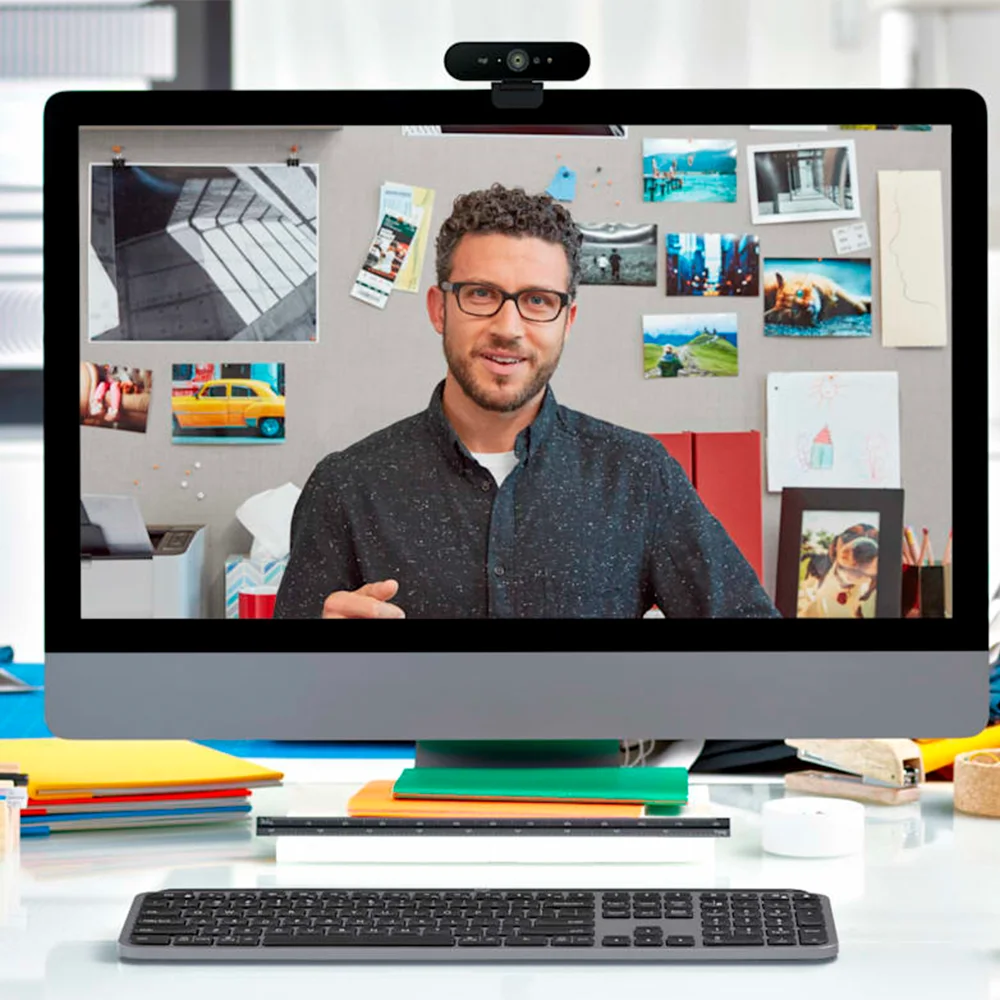 Webcam Logitech Brio 4K Ultra HD HDR USB-C con Windows Hello y micrófono dual - 960-001723