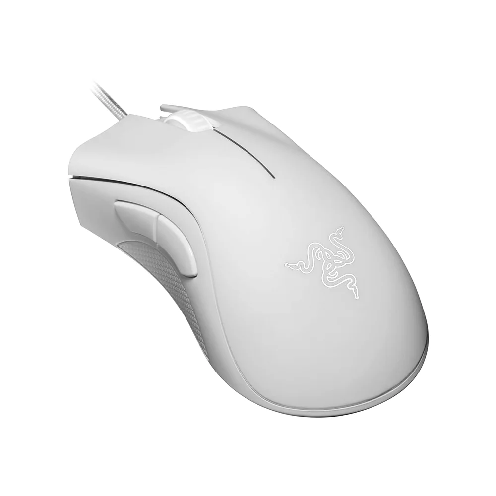 Mouse gamer Razer DeathAdder Essential White, 6400 dpi, USB, 5 botones | RZ01-03850200-R3M1