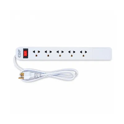Supresor de picos CDP R-SS5 5 tomas Nema Universal 110/240V 300J blanco con cable de 1 m