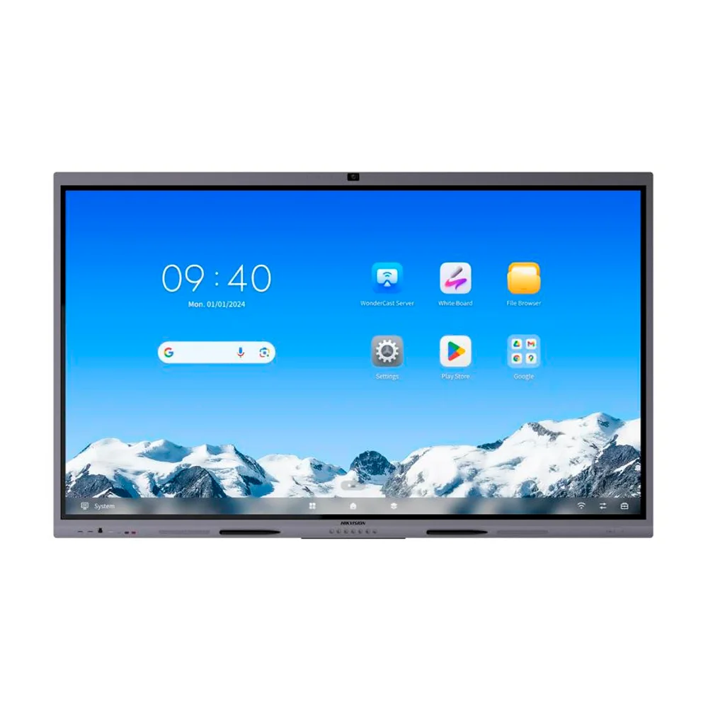 Pantalla interactiva Hikvision DS-D5C86RB/B2L 86" 4K Android 14 8GB 128GB EDLA táctil 50 puntos | 321000713