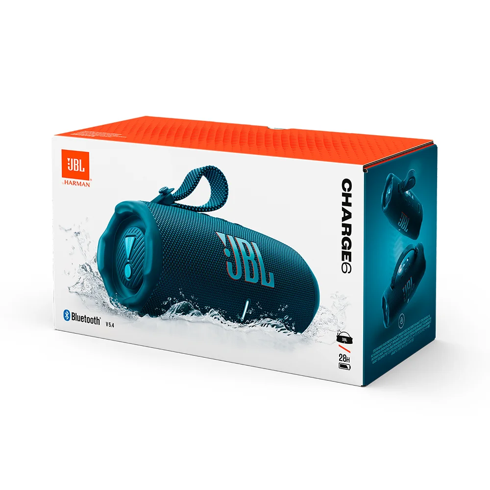 Parlante portátil JBL Charge 6 Bluetooth 45 W IP68 azul con powerbank USB-C – JBLCHARGE6BLUAM