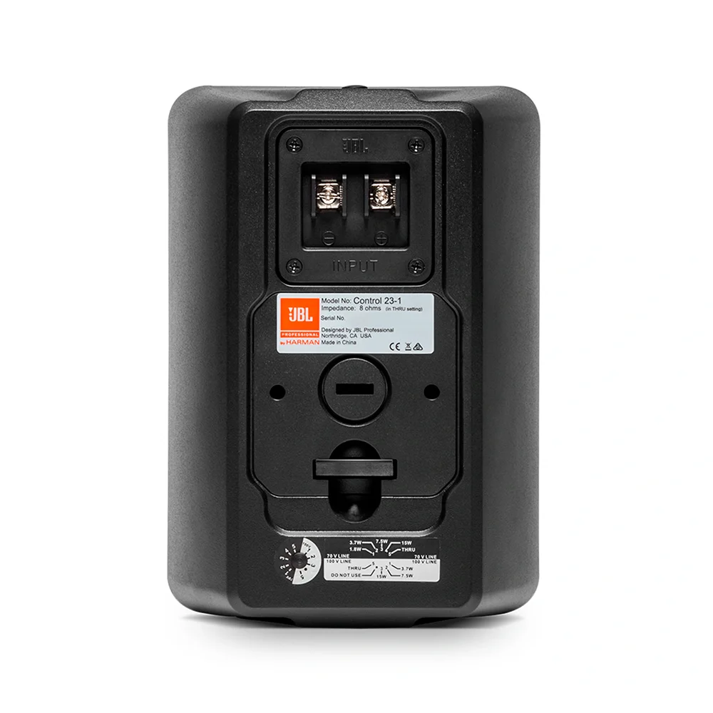 Parlante de superficie JBL Professional Control 23-1, 3 pulgadas, 70V/100V, 8 ohms, interior/exterior