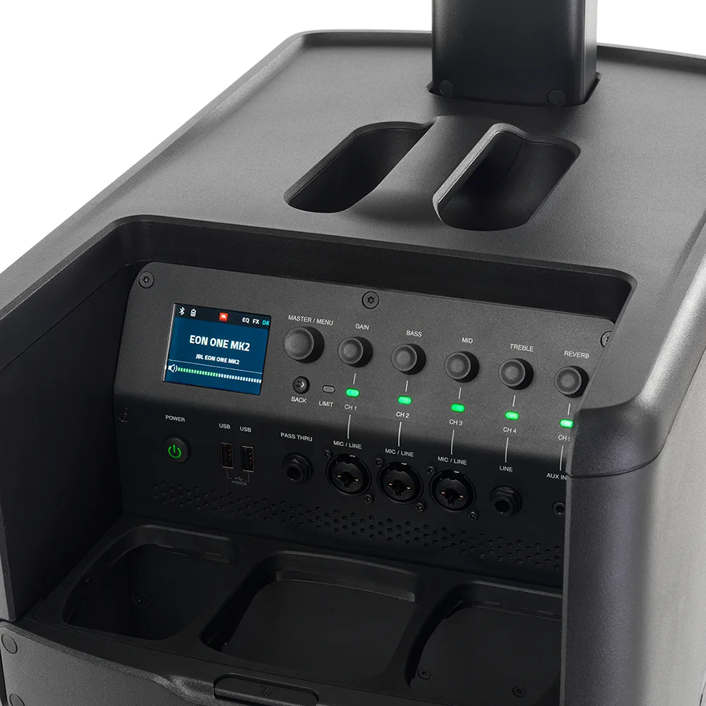 Parlante PA de columna JBL EON ONE MK2 220V con batería, mixer 5 canales y Bluetooth