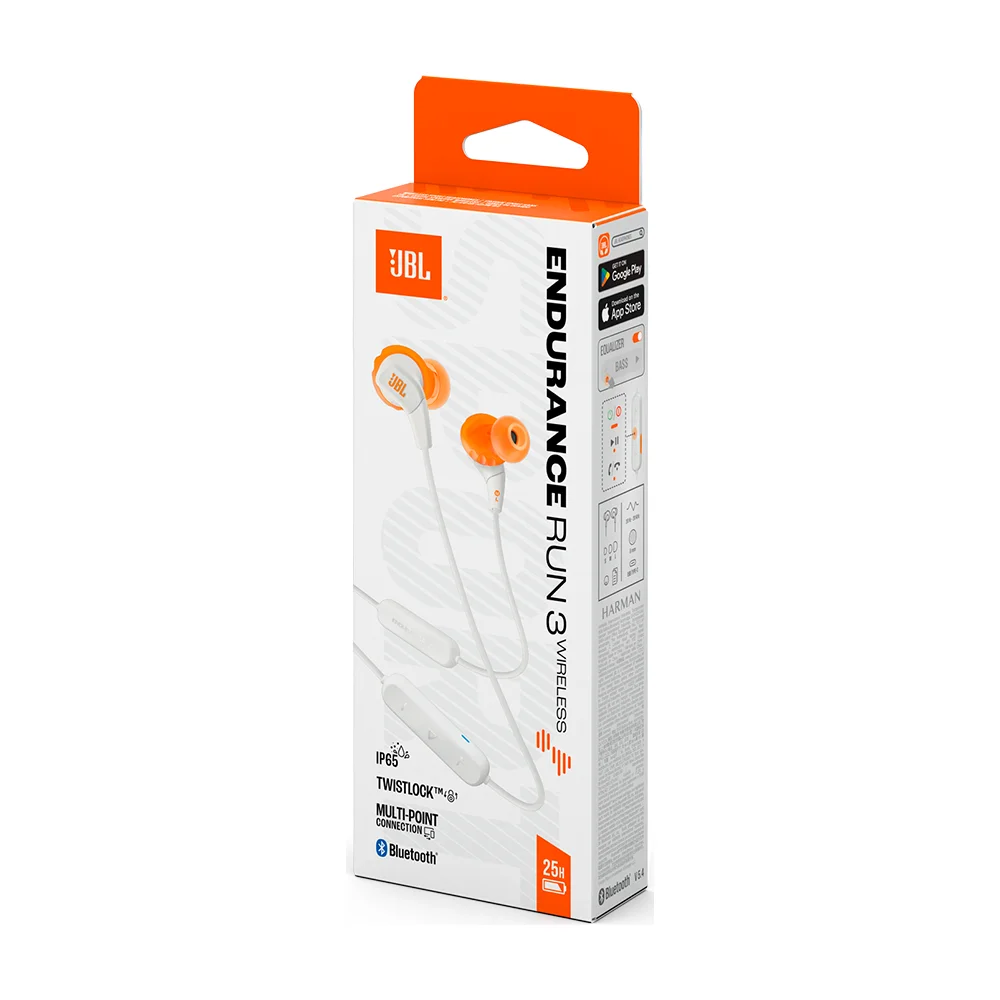 Audífonos deportivos JBL Endurance Run 3 Wireless Bluetooth 5.4 IP65 blanco - JBLENDURRUN3BTWAM