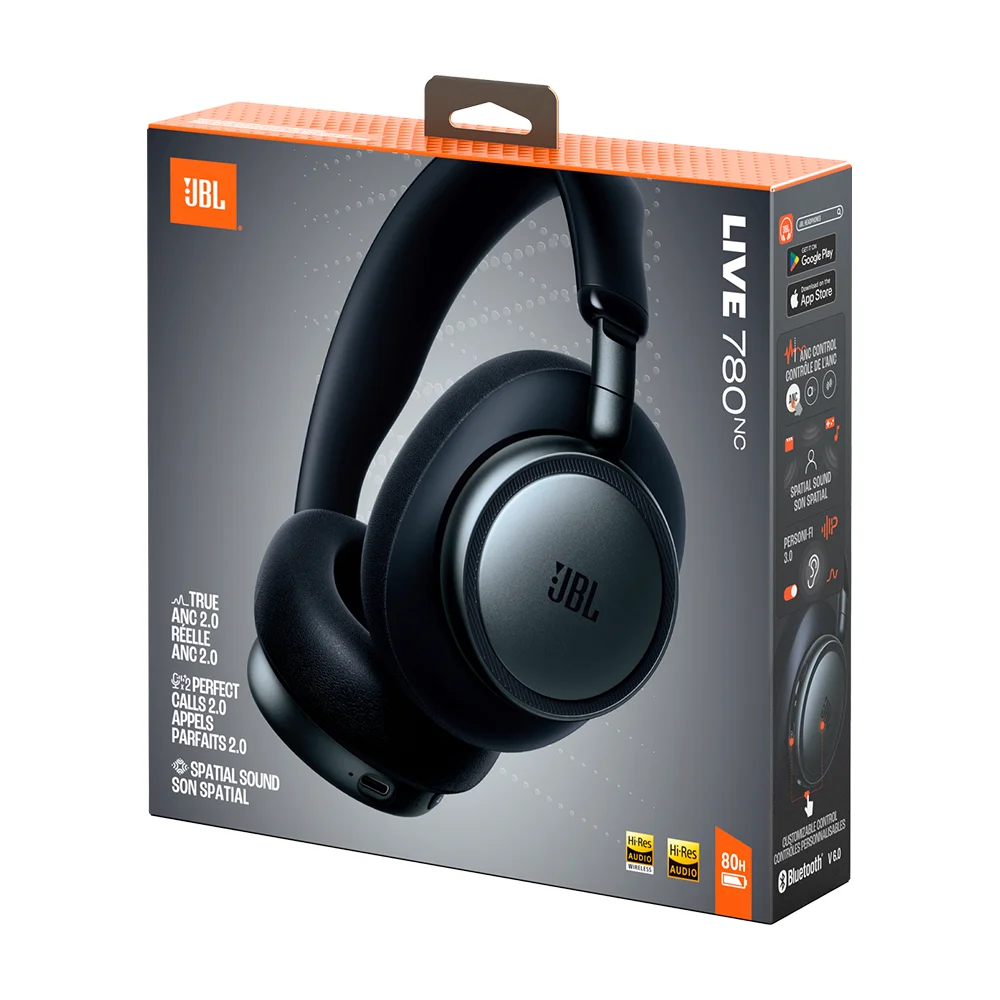 Audífonos Inalámbricos Over-Ear JBL Live 780NC con Cancelación Adaptativa Bluetooth 6.0 Negro - JBLLIVE780NCBLKAM