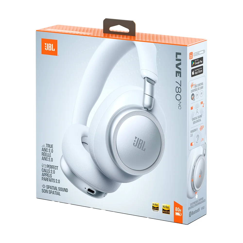 Audífonos Inalámbricos Over-Ear JBL Live 780NC con Cancelación Adaptativa Bluetooth 6.0 Blanco - JBLLIVE780NCWHTAM