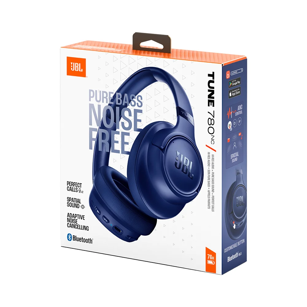 Audífonos inalámbricos JBL Tune 780NC Bluetooth 6.0 con ANC, azul - JBLT780NCBLUAM