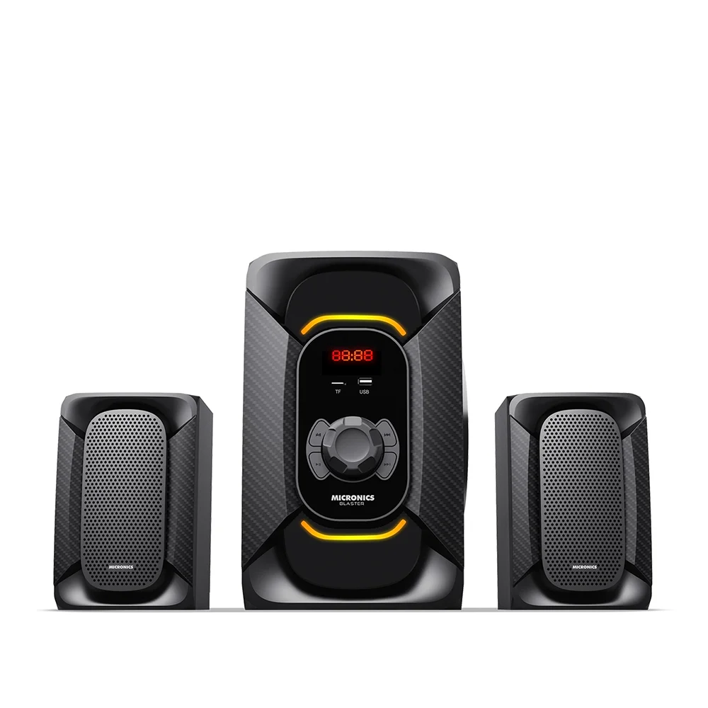 Sistema de audio 2.1 Micronics Blaster MIC S7401BT con Bluetooth, woofer de 4", USB, microSD y radio FM