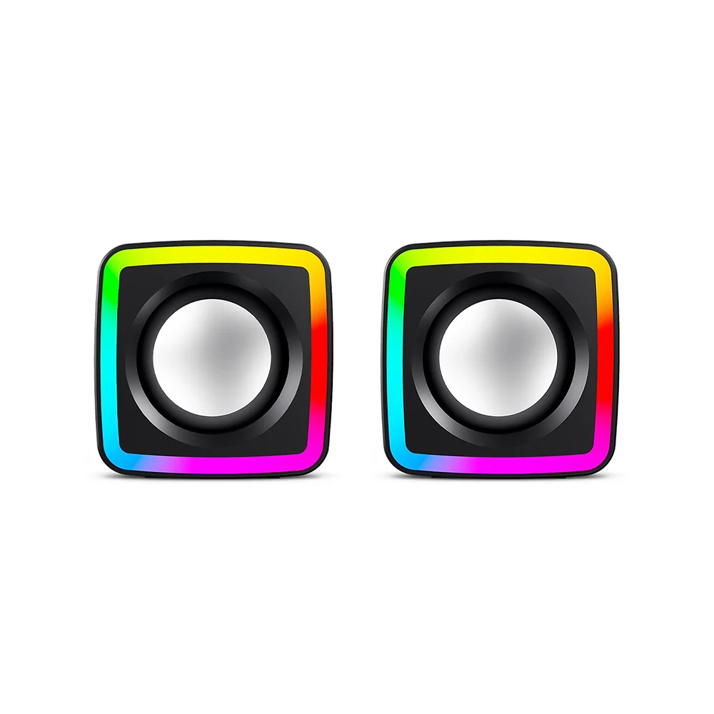 Parlantes Gamer 2.0 Micronics Frantic MIC S302 RGB 2.0" Jack 3.5mm USB