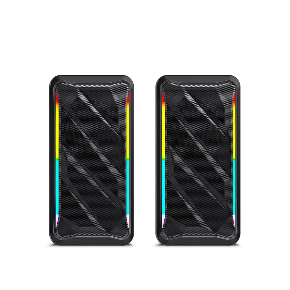 Parlantes Gamer 2.0 Micronics Mirage MIC S311 RGB 2.5" Jack 3.5mm USB