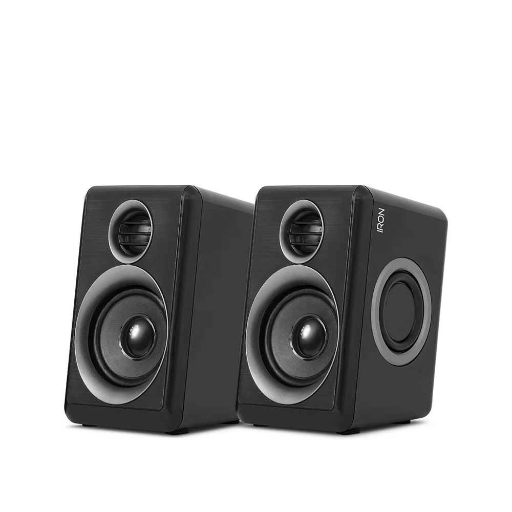 Parlantes Gamer 2.0 Micronics Iron MIC S314 2.75" con Bajos Reforzados Jack 3.5mm USB