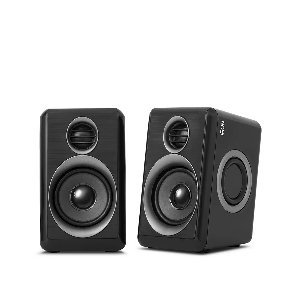 Parlantes Gamer 2.0 Micronics Iron MIC S314 2.75" con Bajos Reforzados Jack 3.5mm USB