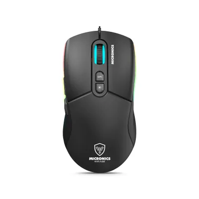 Mouse Gamer Micronics Mirage MIC GM890 RGB 12800 DPI 7 Botones Cubierta Intercambiable USB