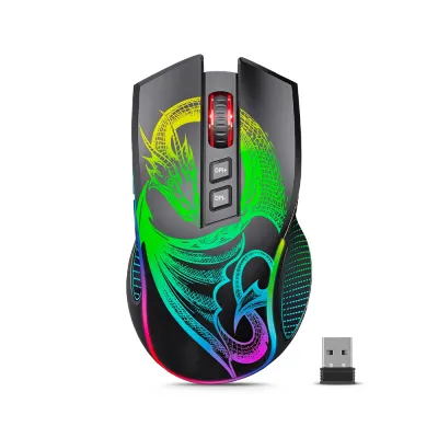 Mouse Gamer Inalámbrico Micronics Dragon 3 MIC GM806-3M Bluetooth 2.4GHz Recargable RGB