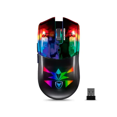 Mouse Gamer Inalámbrico Micronics Neon 3 MIC GM809-3M Bluetooth 2.4GHz Recargable RGB