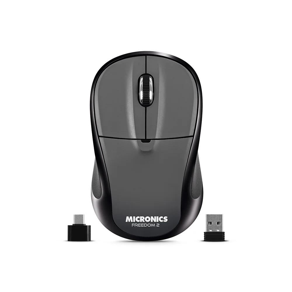 Mouse Inalámbrico Micronics Freedom 2 MIC M723-2M Conexión Dual Bluetooth 2.4GHz 1200 DPI