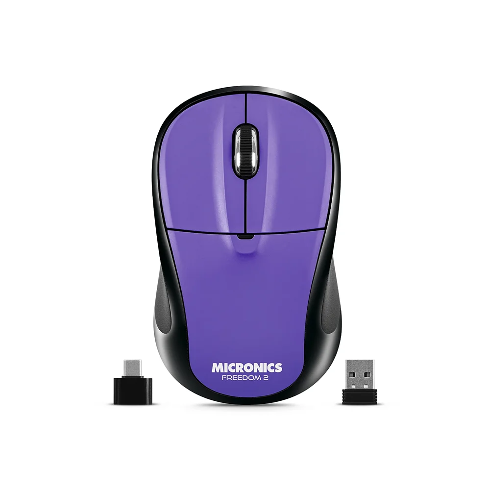 Mouse Inalámbrico Micronics Freedom 2 MIC M723-2M Conexión Dual Bluetooth 2.4GHz 1200 DPI