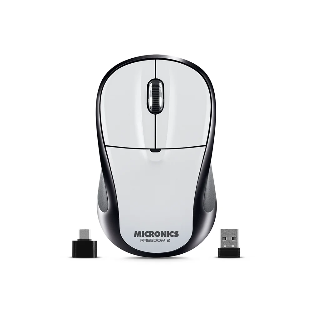 Mouse Inalámbrico Micronics Freedom 2 MIC M723-2M Conexión Dual Bluetooth 2.4GHz 1200 DPI