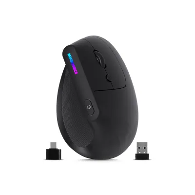 Mouse Inalámbrico Micronics Brickell MIC M755 Bluetooth 2.4GHz Recargable Clic Silencioso 3200 DPI