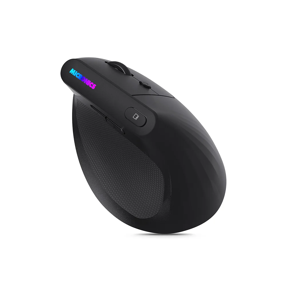 Mouse Inalámbrico Micronics Brickell MIC M755 Bluetooth 2.4GHz Recargable Clic Silencioso 3200 DPI