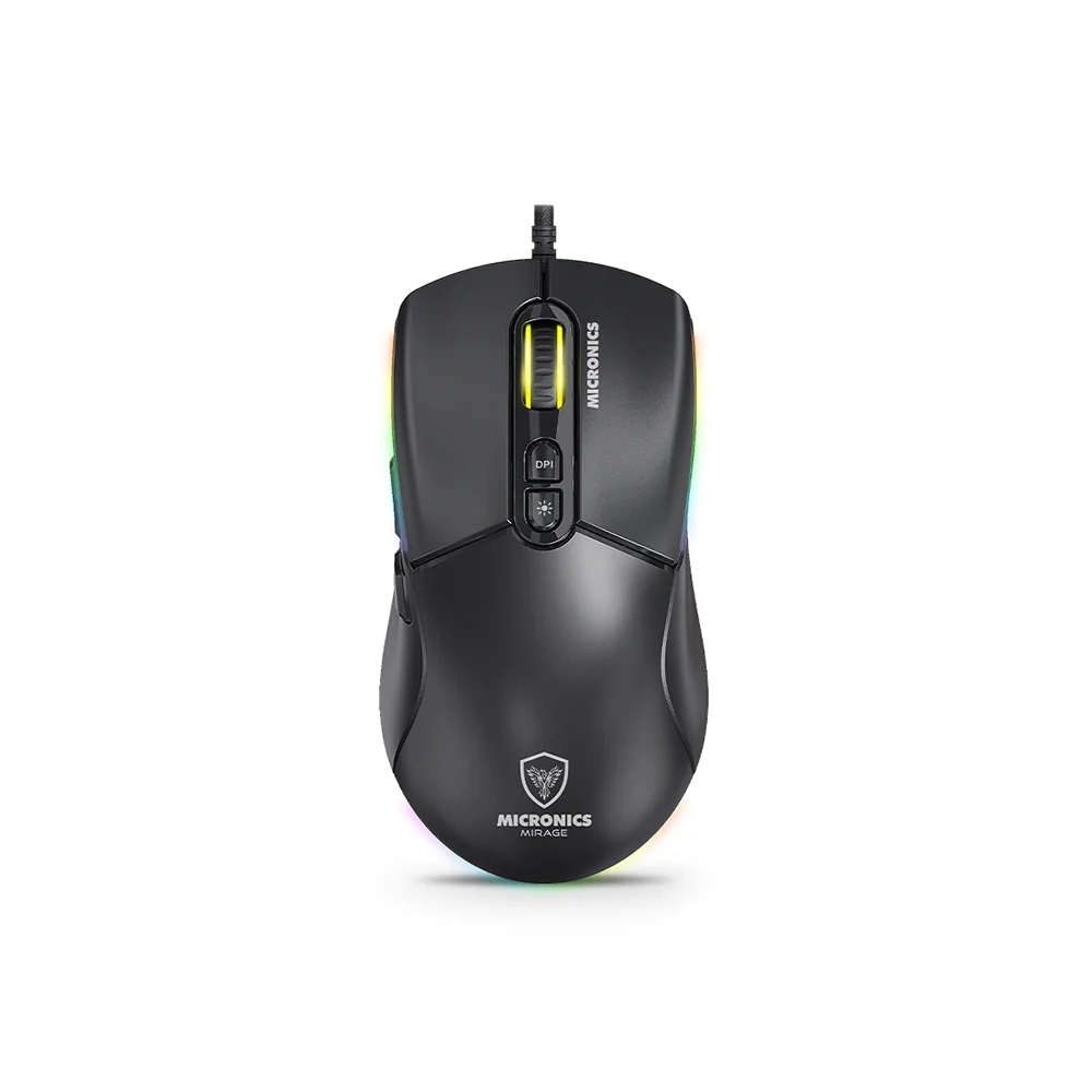 Kit Gamer 3 en 1 Micronics Mirage MIC GTX 2003 3K Teclado Mecánico Red Mouse 12800 DPI Auricular Negro