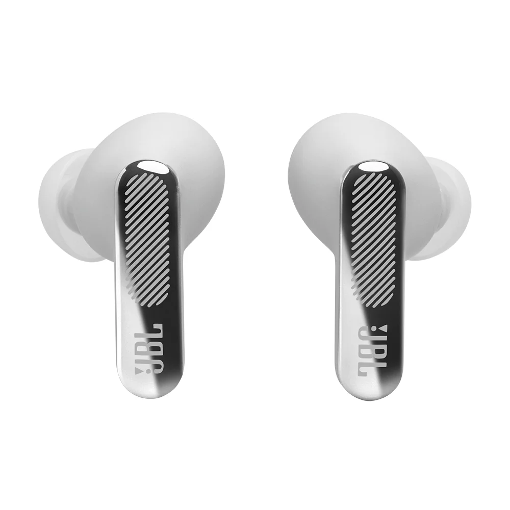 Audífonos In-Ear True Wireless JBL Live Beam 4 Cancelación Ruido Case con Pantalla Plateado - JBLLIVEBEAM4SILAM