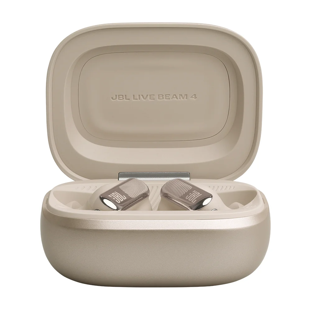 Audífonos In-Ear True Wireless JBL Live Beam 4 Cancelación Ruido Case con Pantalla Champagne - JBLLIVEBEAM4CPGAM