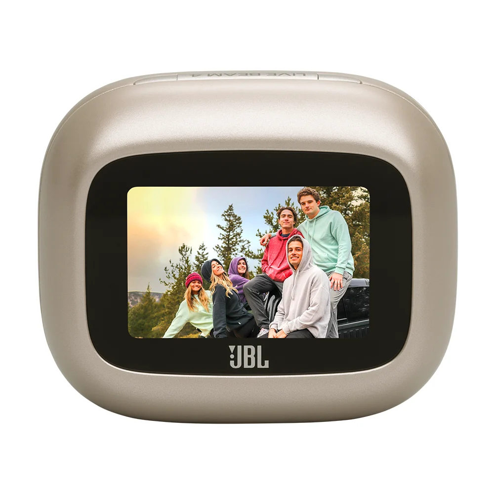 Audífonos In-Ear True Wireless JBL Live Beam 4 Cancelación Ruido Case con Pantalla Champagne - JBLLIVEBEAM4CPGAM