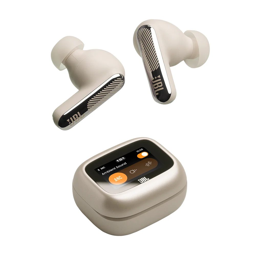 Audífonos In-Ear True Wireless JBL Live Beam 4 Cancelación Ruido Case con Pantalla Champagne - JBLLIVEBEAM4CPGAM