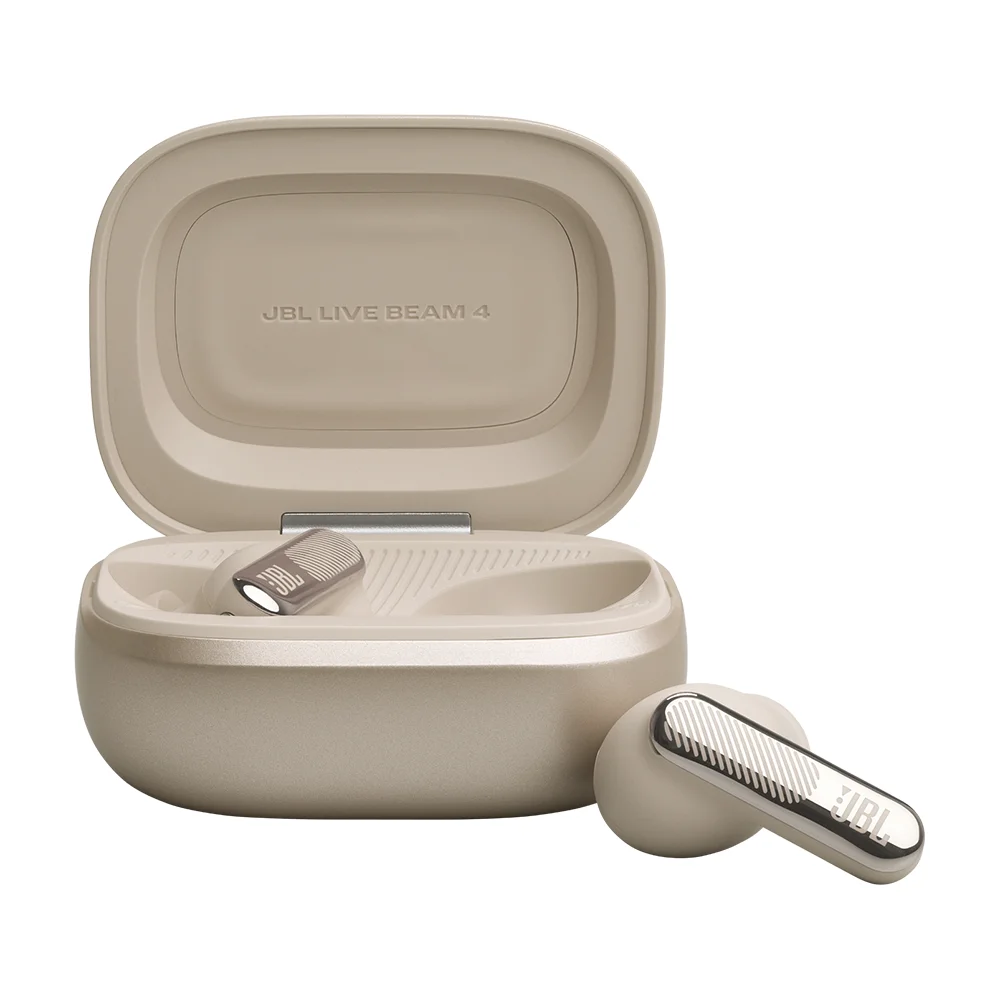 Audífonos In-Ear True Wireless JBL Live Beam 4 Cancelación Ruido Case con Pantalla Champagne - JBLLIVEBEAM4CPGAM