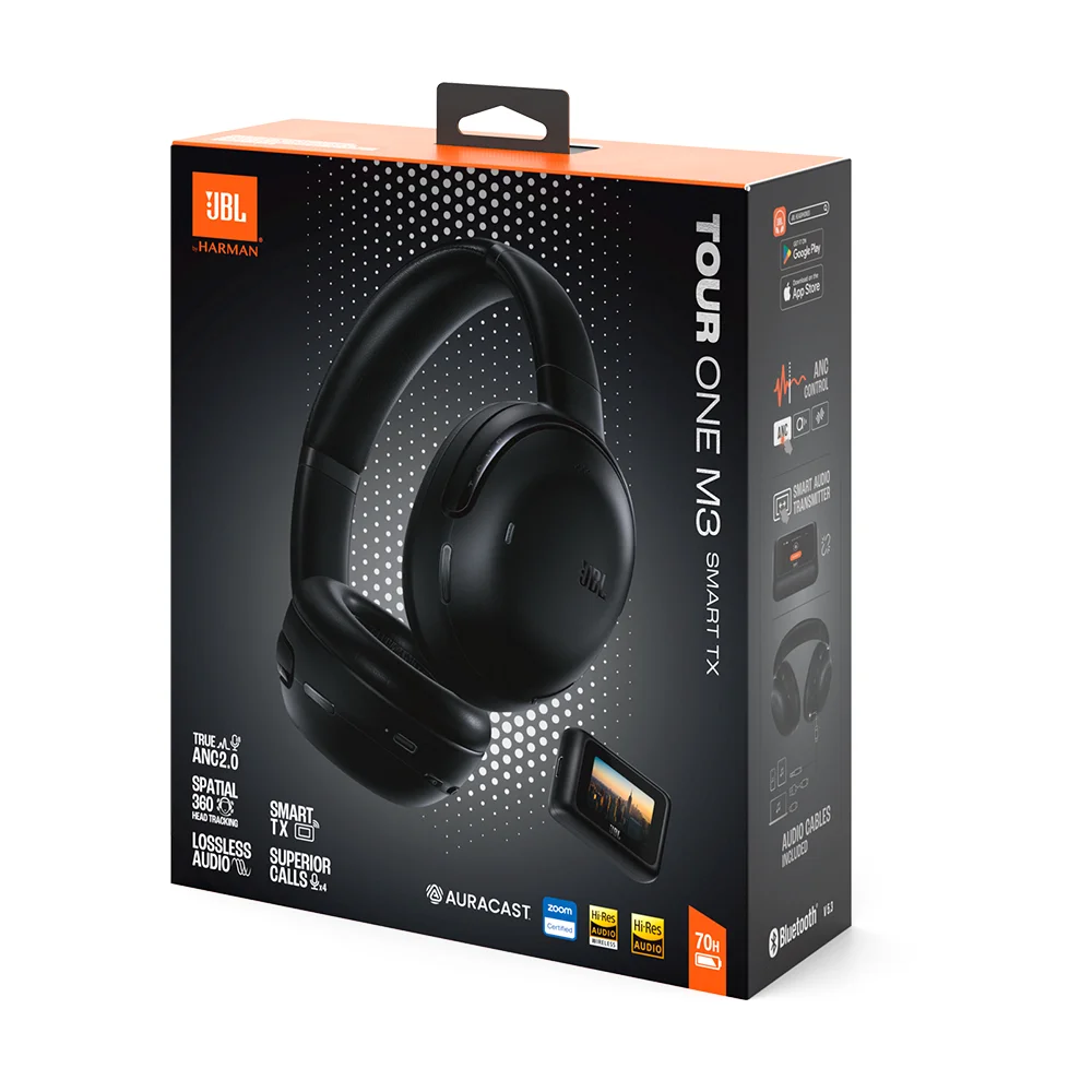 Audífonos Over-Ear Inalámbricos JBL Tour One M3 Smart Tx Cancelación Ruido Bluetooth Negro - JBLTOM3AVIBLKAM