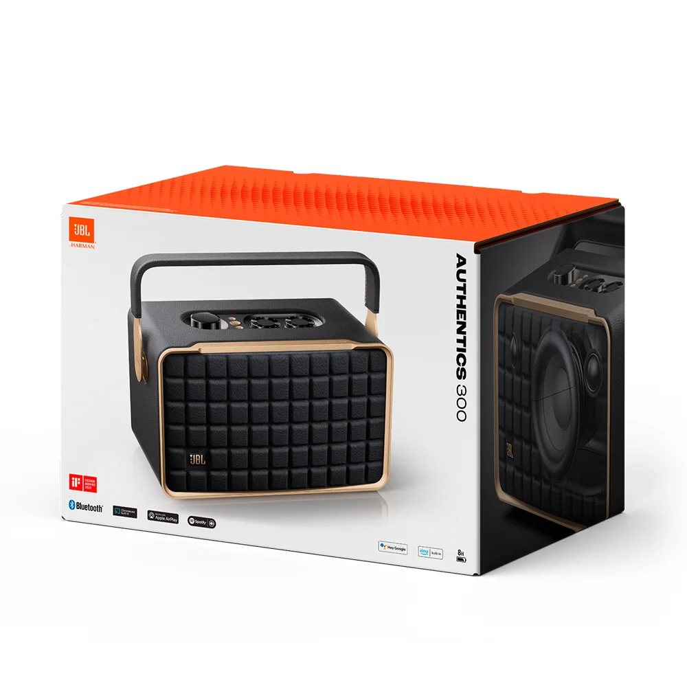 Parlante Inteligente Portátil JBL Authentics 300 Wi-Fi Bluetooth Asistente de Voz Negro - JBLAUTH300BLKAM