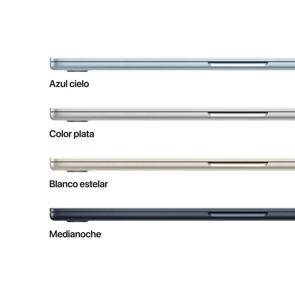 Laptop Apple MacBook Air 15.3" Liquid Retina (Chip M5 CPU 10c, GPU 10c, 16GB, 512GB SSD, macOS) - Plata (MDV94E/A)