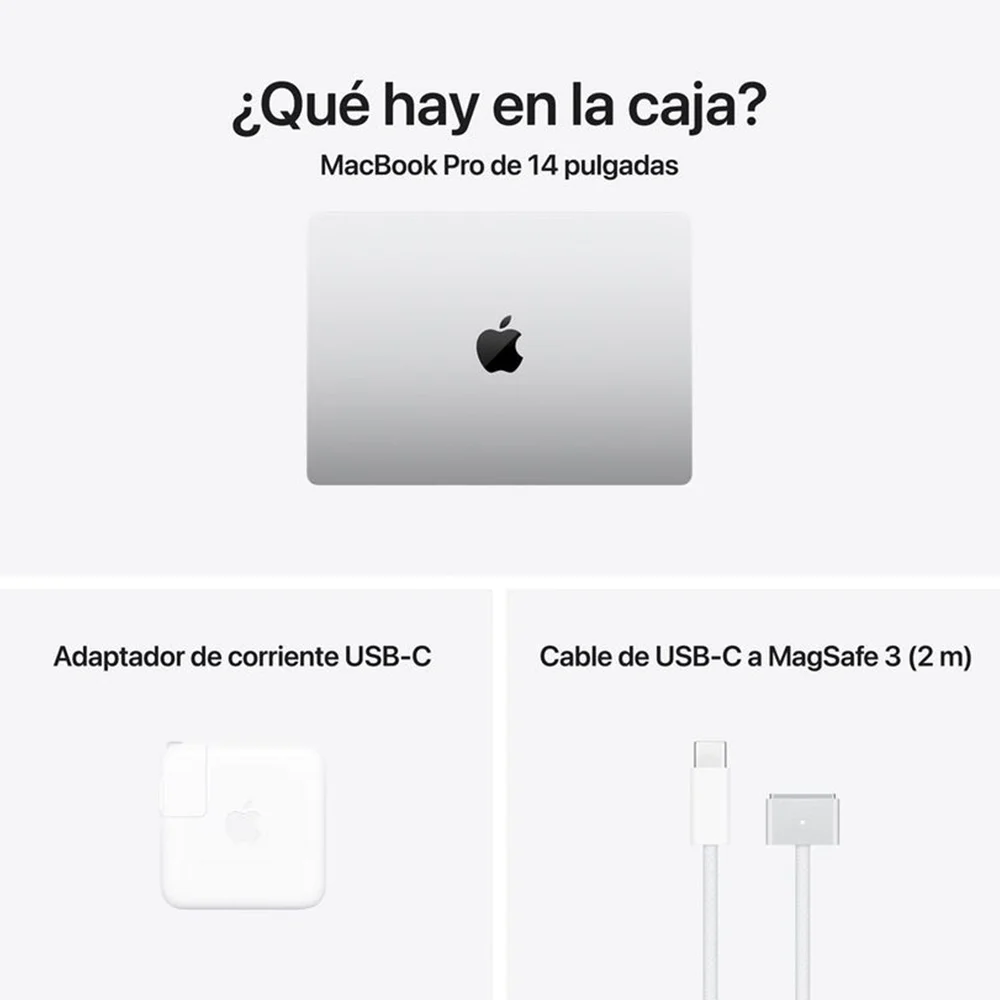 Laptop Apple MacBook Pro 14.2" Liquid Retina XDR (Chip M5 CPU 10c, GPU 10c, 16GB, 1TB SSD, macOS) - Plata (MDE54E/A)